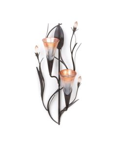 DAWN LILIES CANDLE WALL SCONCE
